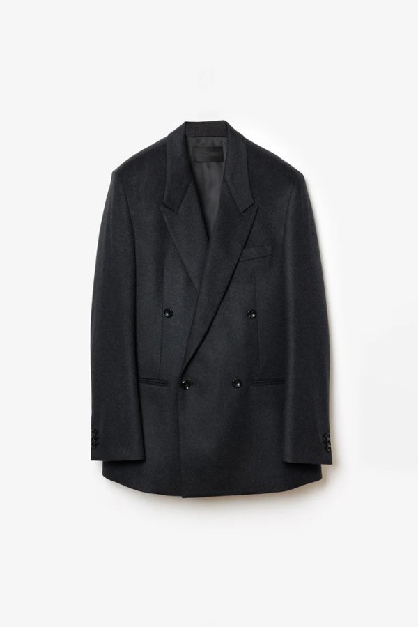 画像1: STILL ATTACHMENT スティル アタッチメント SP160 WO SHORT BEAVER DOUBLE-BREASTED JACKET{AG62-056-BFA} (1)