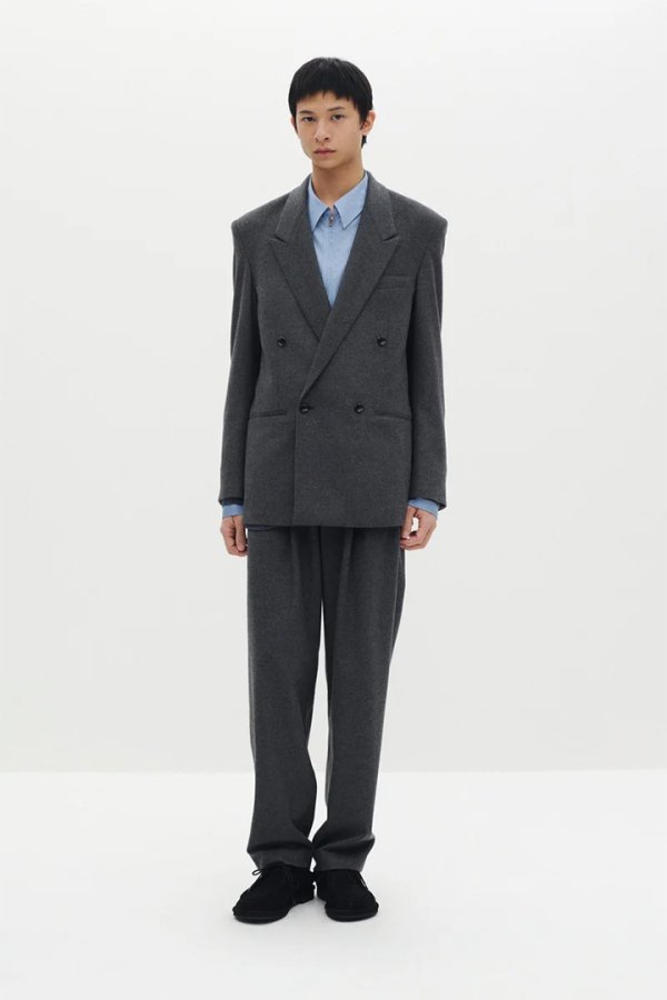 画像4: STILL ATTACHMENT スティル アタッチメント SP160 WO SHORT BEAVER DOUBLE-BREASTED JACKET{AG62-056-BFA} (4)