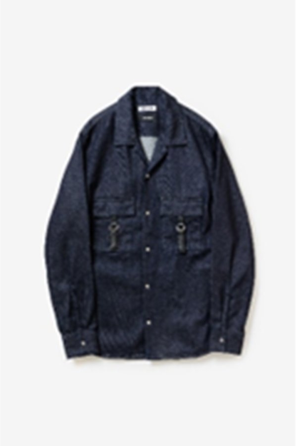 画像1: ATTACHMENT アタッチメント xJAPAN DENIM LEATHER STRAP JACKET ONEWASH{AS62-095-BFA} (1)