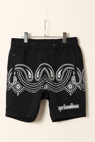 マークアンドロナ　ハーフパンツ CODEシリーズ MARK&LONA マークアンドロナ ハーフパンツ 総柄 グレー系 M