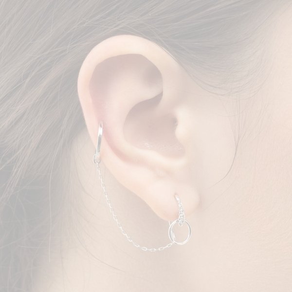 画像3:   Hirotaka ヒロタカ Mughal Ear Cuff Pierce(WhiteGold){-BJS} (3)