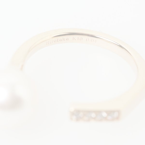 画像5:   Hirotaka ヒロタカ Manhhatan Pearl Diamond Ring{-BAS} (5)