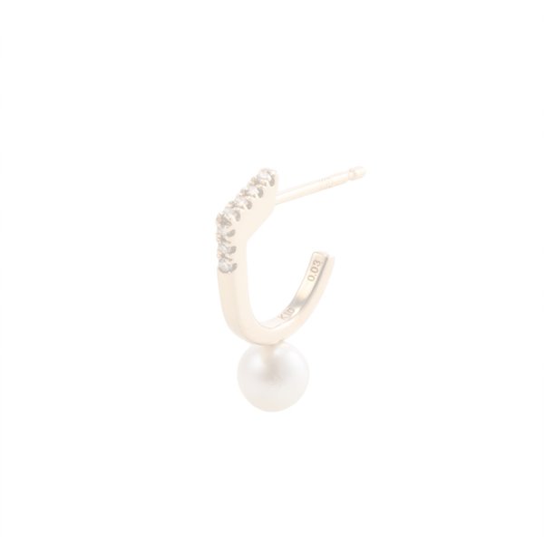 画像1:   Hirotaka ヒロタカ Manhattan Pearl Diamond Earring{-BAS} (1)