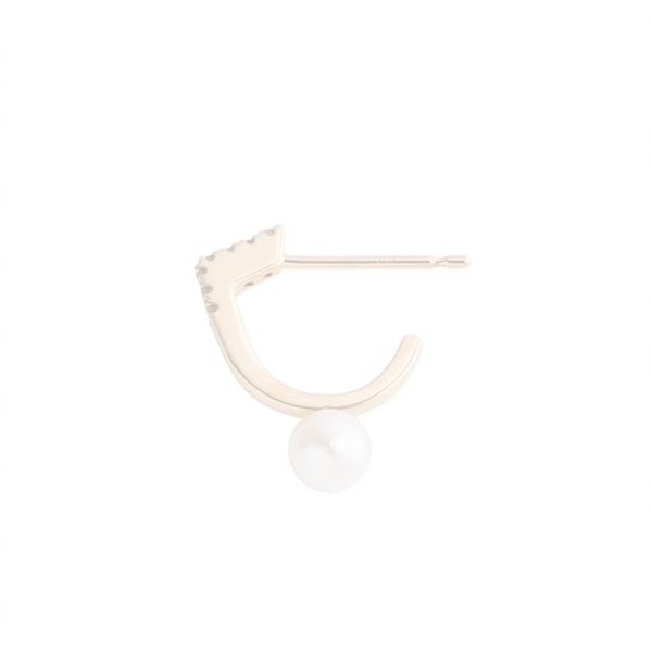 画像2:   Hirotaka ヒロタカ Manhattan Pearl Diamond Earring{-BAS} (2)