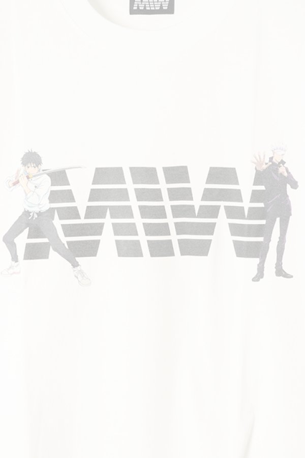 画像3:   MADE IN WORLD メイドインワールド MIW × 劇場版 呪術廻戦0 crew neck tee / 乙骨憂太,五条悟{-BBS} (3)