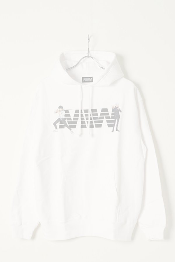 画像1:   MADE IN WORLD メイドインワールド MIW × 劇場版 呪術廻戦0 pull over hoodie sweat / 乙骨憂太,五条悟{-BBS} (1)