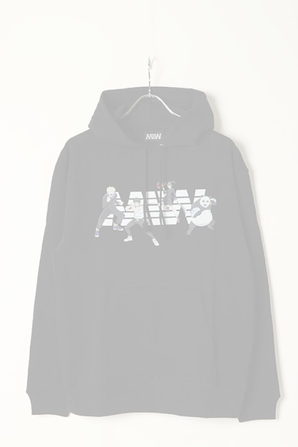 画像1:   MADE IN WORLD メイドインワールド MIW × 劇場版 呪術廻戦0 pull over hoodie sweat / 狗巻棘,乙骨憂太,禪院真希,パンダ{-BBS} (1)