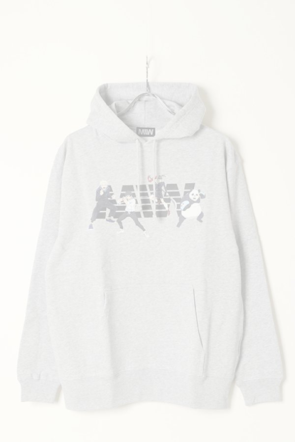 画像1:   MADE IN WORLD メイドインワールド MIW × 劇場版 呪術廻戦0 pull over hoodie sweat / 狗巻棘,乙骨憂太,禪院真希,パンダ{-BBS} (1)