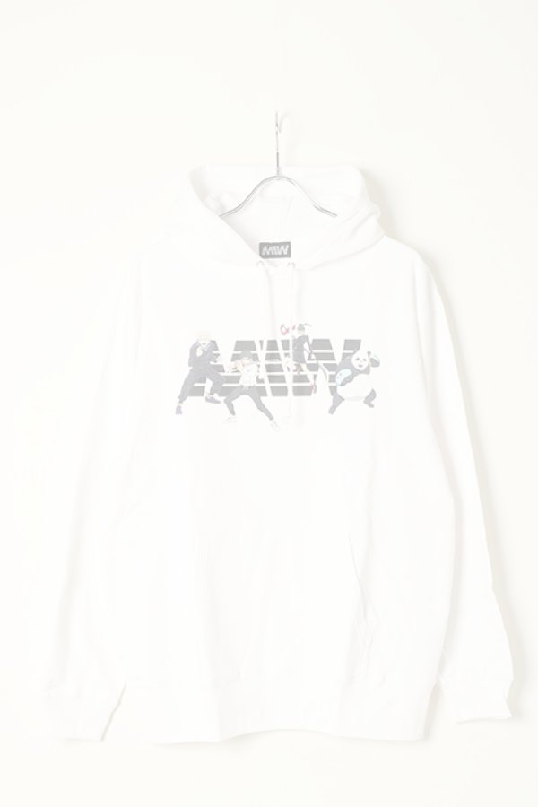 画像1:   MADE IN WORLD メイドインワールド MIW × 劇場版 呪術廻戦0 pull over hoodie sweat / 狗巻棘,乙骨憂太,禪院真希,パンダ{-BBS} (1)