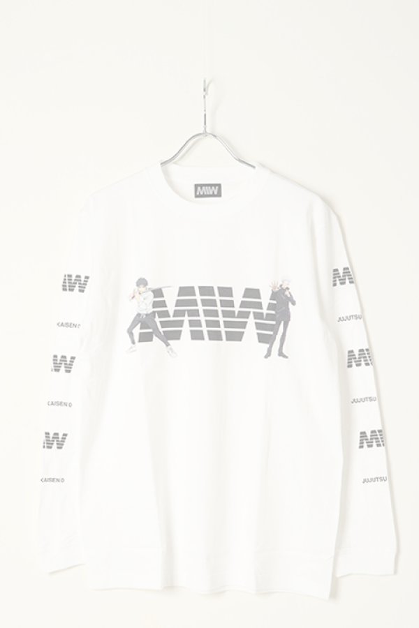 画像1:   MADE IN WORLD メイドインワールド MIW × 劇場版 呪術廻戦0 crew neck long sleeve tee / 乙骨憂太,五条悟{-BBS} (1)