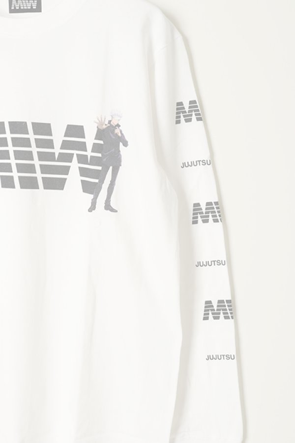 画像4:   MADE IN WORLD メイドインワールド MIW × 劇場版 呪術廻戦0 crew neck long sleeve tee / 乙骨憂太,五条悟{-BBS} (4)