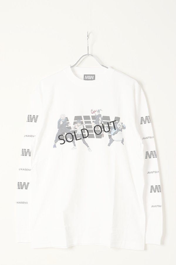 画像1: {SOLD}MADE IN WORLD メイドインワールド MIW × 劇場版 呪術廻戦0 crew neck long sleeve tee / 狗巻棘,乙骨憂太,禪院真希,パンダ{-BBS} (1)