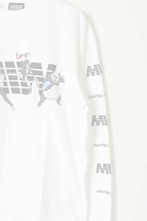 画像4:   MADE IN WORLD メイドインワールド MIW × 劇場版 呪術廻戦0 crew neck long sleeve tee / 狗巻棘,乙骨憂太,禪院真希,パンダ{-BBS} (4)