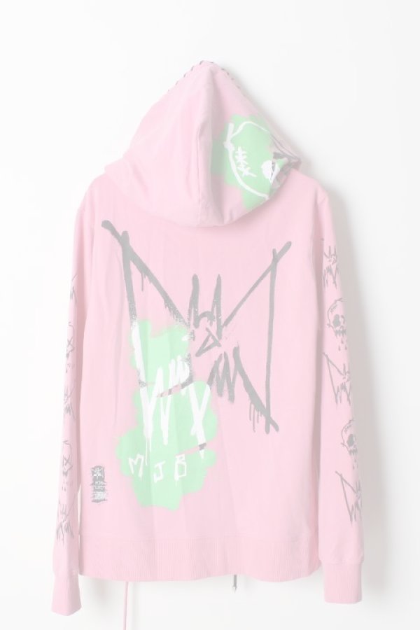 画像2:   MJB -Marc Jacques Burton エムジェービー DOUBLE HOODIE SKULL GRAFF{-AHA} (2)