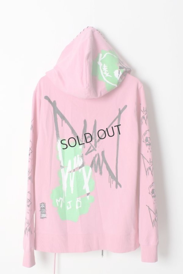 画像2: {SOLD}MJB -Marc Jacques Burton エムジェービー DOUBLE HOODIE SKULL GRAFF{-AHA} (2)