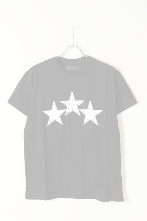 画像1:  {SOLD} AMIRI アミリ BANDANA STARS TEE {-BAS}  :MJGT007-BLK  (1)