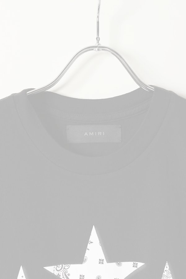 画像2:  {SOLD} AMIRI アミリ BANDANA STARS TEE {-BAS}  :MJGT007-BLK  (2)