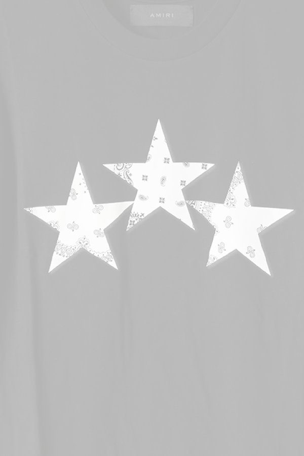 画像3:  {SOLD} AMIRI アミリ BANDANA STARS TEE {-BAS}  :MJGT007-BLK  (3)