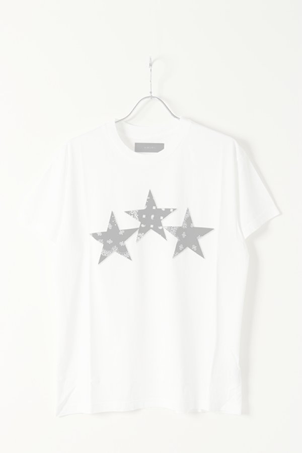 画像1:  {SOLD} AMIRI アミリ BANDANA STARS TEE {-BAS}  :MJGT007-WHT  (1)