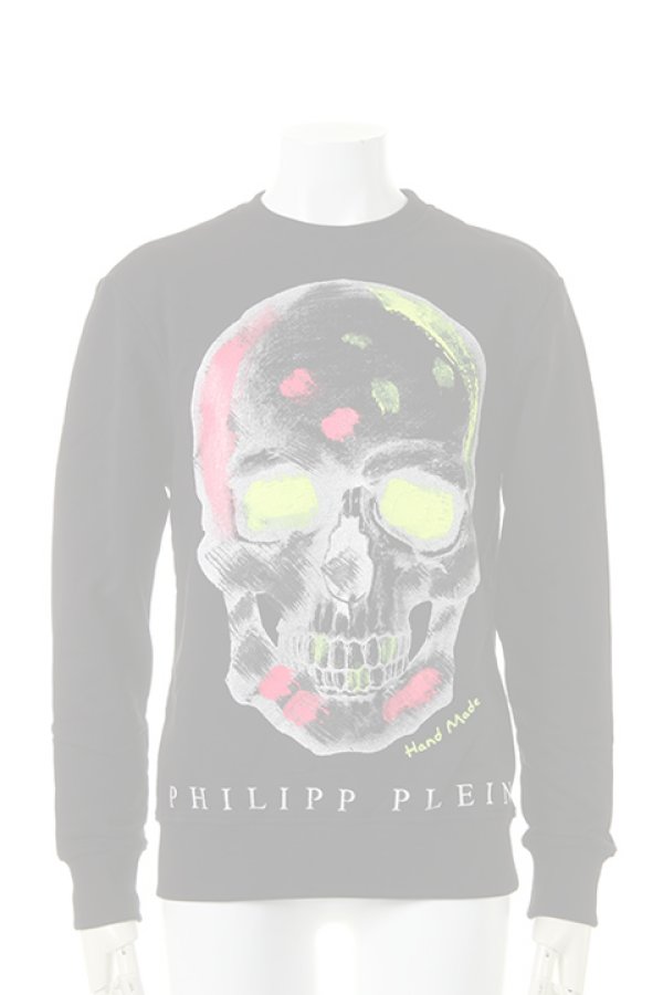 画像1:   PHILIPP PLEIN HOMME フィリッププレインオム Sweatshirt LS "Color Skull"{-AHS} (1)