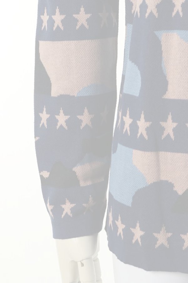 画像3:   Marbles マーブルズ Double Jaquard Star Border Camouflage Knit{-AFS} (3)