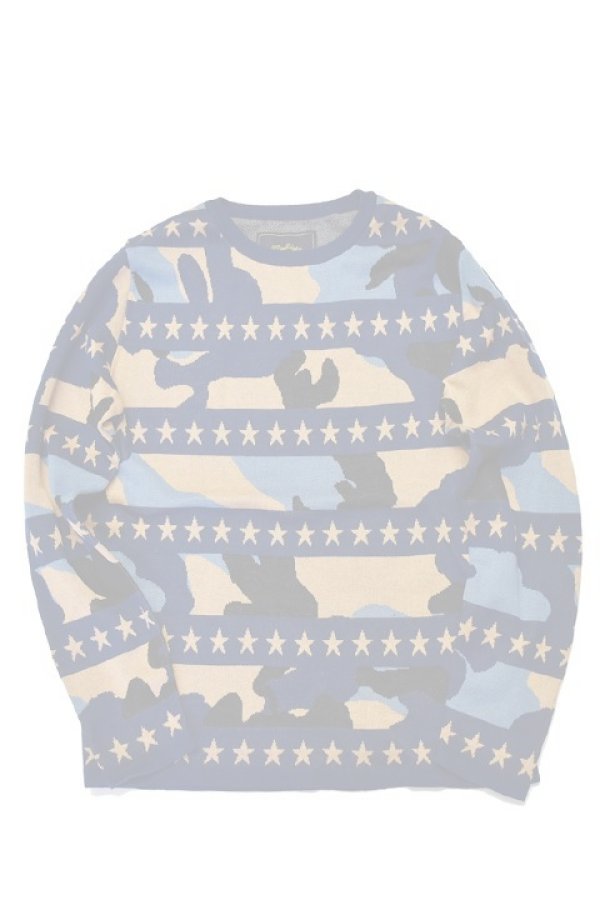 画像5:   Marbles マーブルズ Double Jaquard Star Border Camouflage Knit{-AFS} (5)