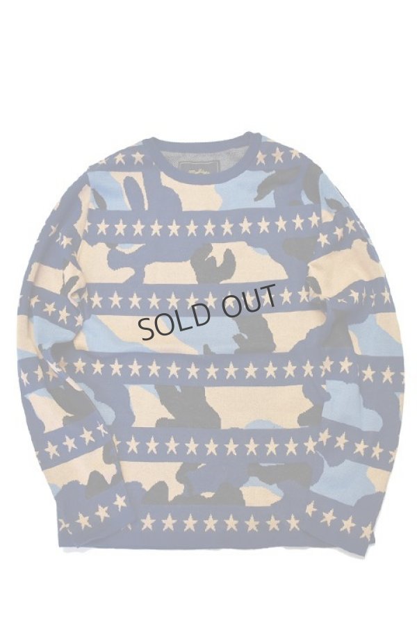 画像5: {SOLD}Marbles マーブルズ Double Jaquard Star Border Camouflage Knit{-AFS} (5)