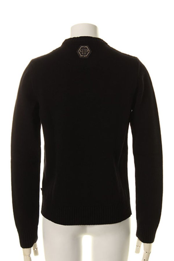 画像2: 【 50%OFF セール184,800円→92,400円】 PHILIPP PLEIN HOMME フィリッププレインオム Pullover Round Neck LS"Car"{A17C MKO0202 PKN002N-AGA} (2)
