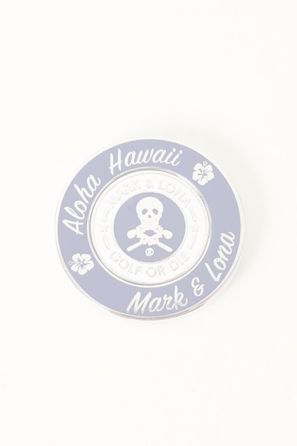 画像2:   【ハワイ限定】MARK & LONA｜マークアンドロナ METAL CASINO-STYLE BALL MARKER{MLS-9B-SZ80HWI-NVY/SIL-AIA} (2)
