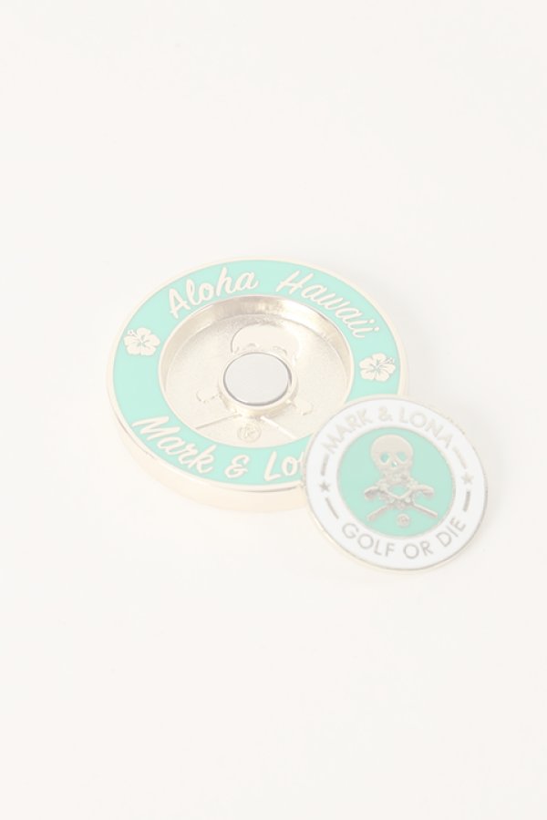 画像3:   【ハワイ限定】MARK & LONA｜マークアンドロナ METAL CASINO-STYLE BALL MARKER{MLS-9B-SZ80HWI-GRN/GLD-AIA} (3)
