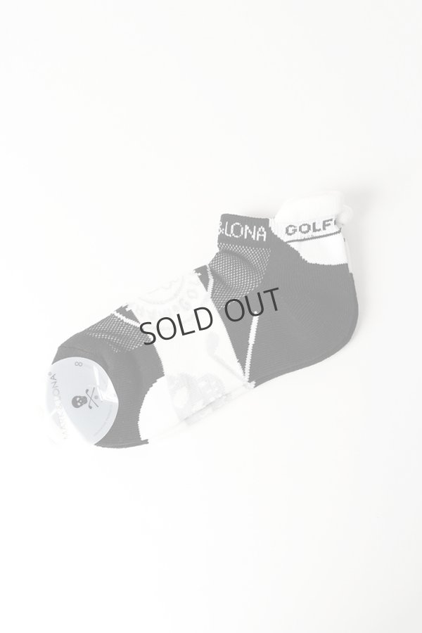画像1: MARK & LONA マークアンドロナ Mirror Skull Ankle Socks | WOMEN{-BEA} (1)