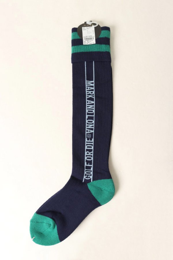 画像2: 【 20%OFF セール3,960円→3,168円】 MARK & LONA マークアンドロナ Try Again Long Socks | WOMEN{MLF-1A-FS45-NVY-BAA} (2)