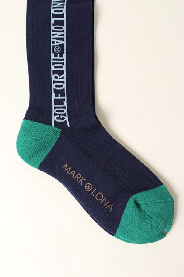 画像3: 【 20%OFF セール3,960円→3,168円】 MARK & LONA マークアンドロナ Try Again Long Socks | WOMEN{MLF-1A-FS45-NVY-BAA} (3)