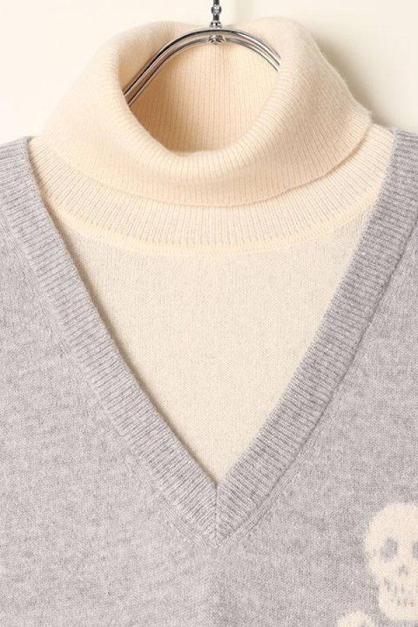 画像2: 【 40%OFF セール68,200円→40,920円】 MARK & LONA マークアンドロナ Sedecim Cashmere Layerd Neck Sweater | MEN{-BBA} (2)