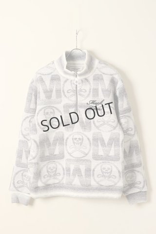 マークアンドロナ パーカー ハーフジップニットセーター 3Dロゴ 46 M マークアンドロナ パーカー ハーフジップニットセーター 3Dロゴ 46 M