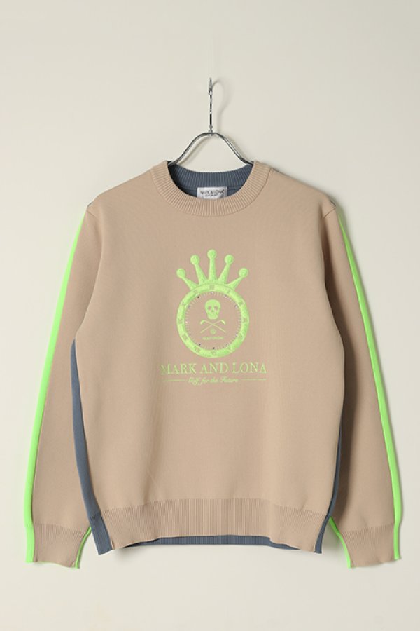 画像1: MARK & LONA マークアンドロナ T.T.G.  I Crew Sweater 【MEN】{MLM-2A-AB01-BEG-BBS} (1)