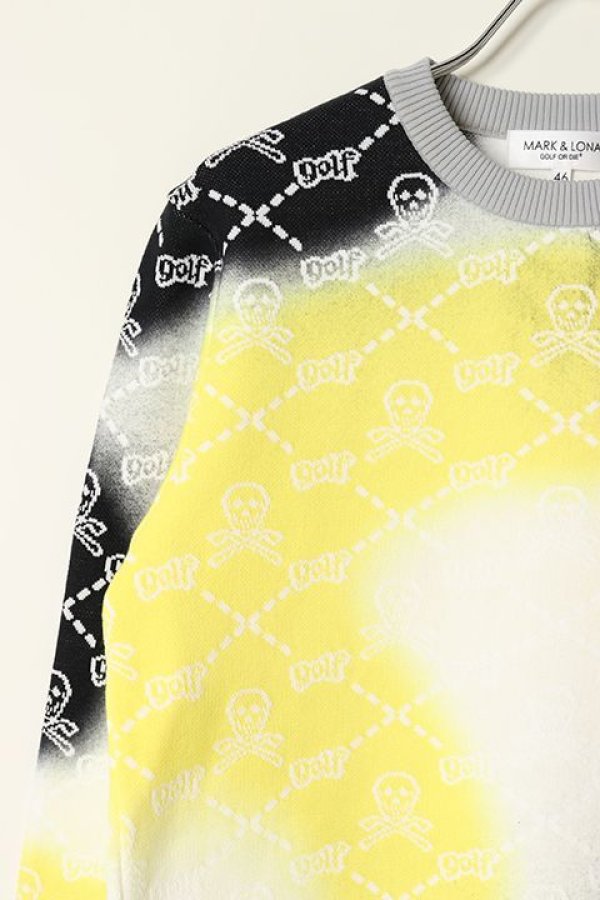 画像4: 【 30%OFF セール61,600円→43,120円】 MARK & LONA マークアンドロナ Ruler Foggy Camo Sweater{MLM-2A-AB02-YEL-BBS} (4)