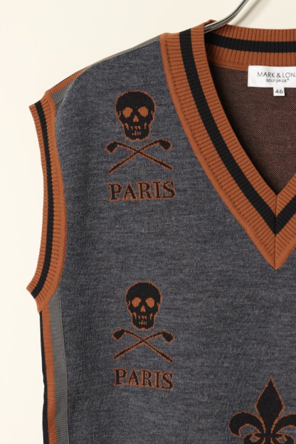 画像2: 【 40%OFF セール41,800円→25,080円】 MARK & LONA マークアンドロナ Atlas Jacquard Knit Vest | MEN{MLM-2C-AB01-CCL-BBA} (2)