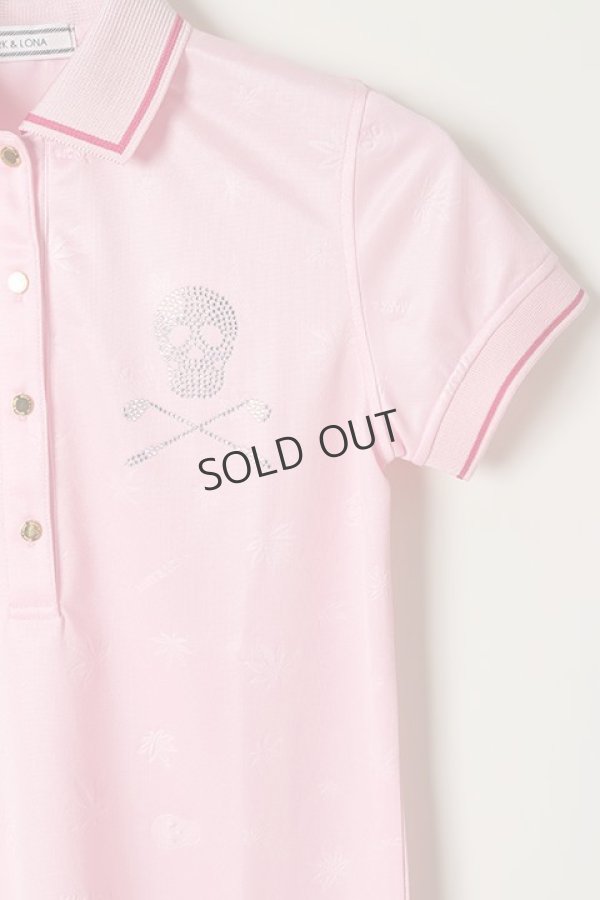 画像3: MARK & LONA マークアンドロナ Marijuana Emboss Polo{MLW-16S-P07-PNK-AFS} (3)