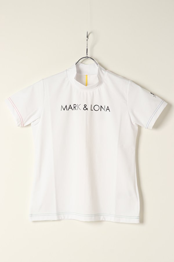 画像1: 【 10%OFF セール｜20,900円→18,810円】 MARK & LONA マークアンドロナ Parallel Mock neck shirts{MLW-1C-AA01-WHT-BAA} (1)