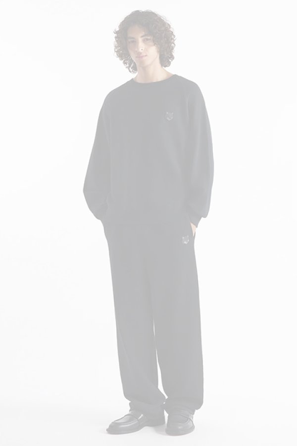 画像3:   MAISON KITSUNE メゾンキツネ ボールド フォックスヘッド パッチ オーバーサイズ スウェットシャツ {-BDA}  :MM00304KM0001P199  (3)