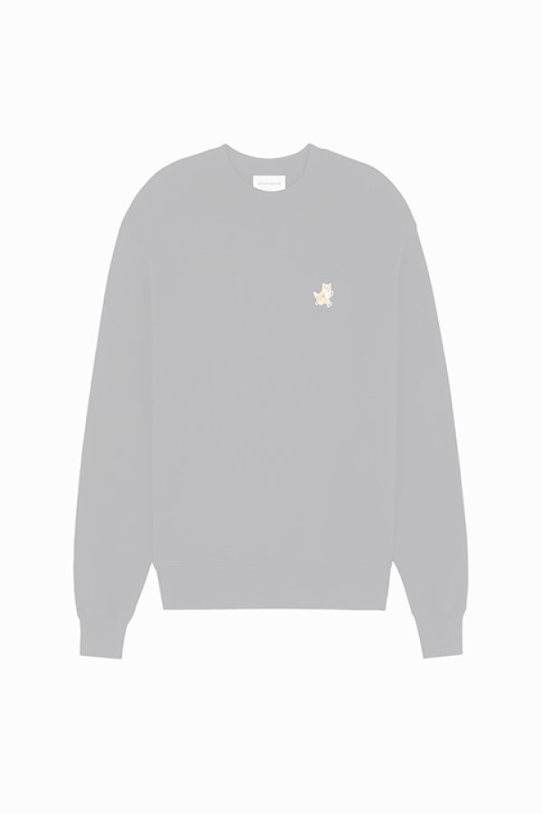 画像1:   MAISON KITSUNE メゾンキツネ スピーディー フォックス パッチ コンフォート スウェットシャツ {-BDA}  :MM00313KM0307P199  (1)