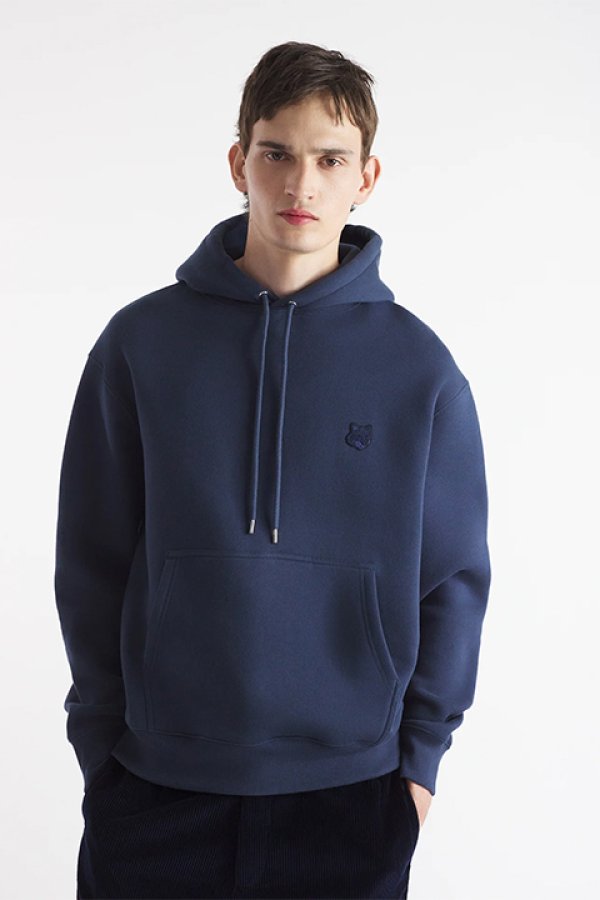 画像4: 【 30%OFF セール40,700円→28,490円】 MAISON KITSUNE メゾンキツネ ボールド フォックスヘッド パッチ コンフォート フーディ{-BDA} (4)