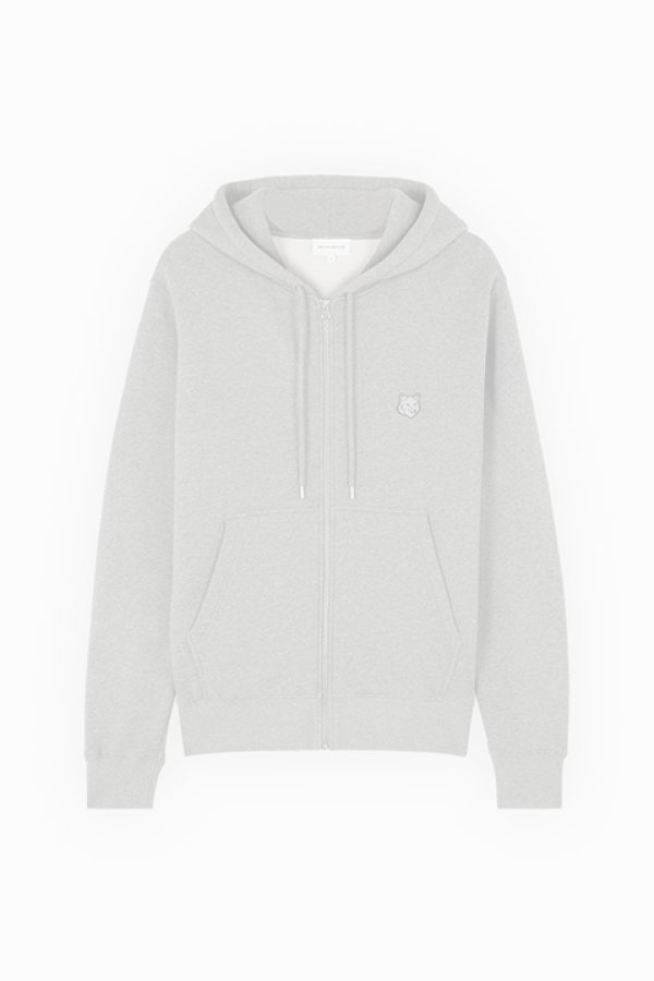 画像1:   MAISON KITSUNE メゾンキツネ ボールド フォックスヘッド パッチ コンフォート ジップ パーカー {-BDA}  :MM00714KM0307H131-L  (1)