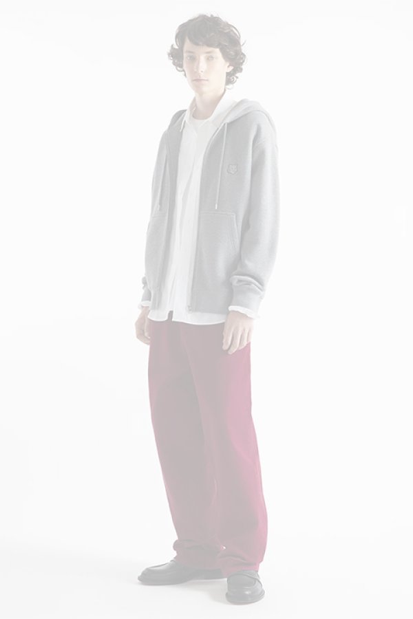 画像3:   MAISON KITSUNE メゾンキツネ ボールド フォックスヘッド パッチ コンフォート ジップ パーカー {-BDA}  :MM00714KM0307H131-L  (3)