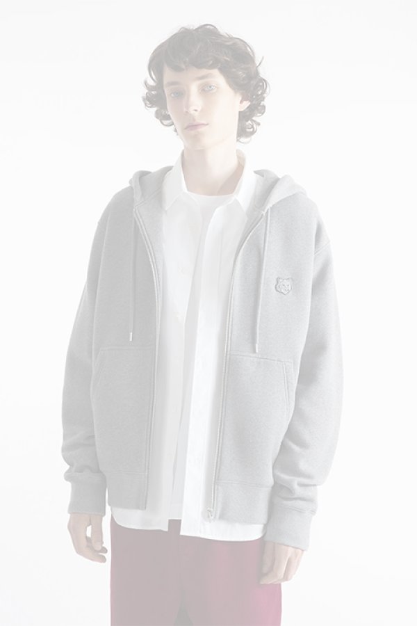 画像4:   MAISON KITSUNE メゾンキツネ ボールド フォックスヘッド パッチ コンフォート ジップ パーカー {-BDA}  :MM00714KM0307H131-L  (4)