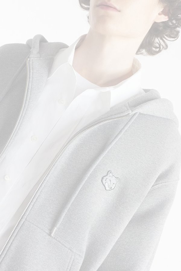 画像5:   MAISON KITSUNE メゾンキツネ ボールド フォックスヘッド パッチ コンフォート ジップ パーカー {-BDA}  :MM00714KM0307H131-L  (5)
