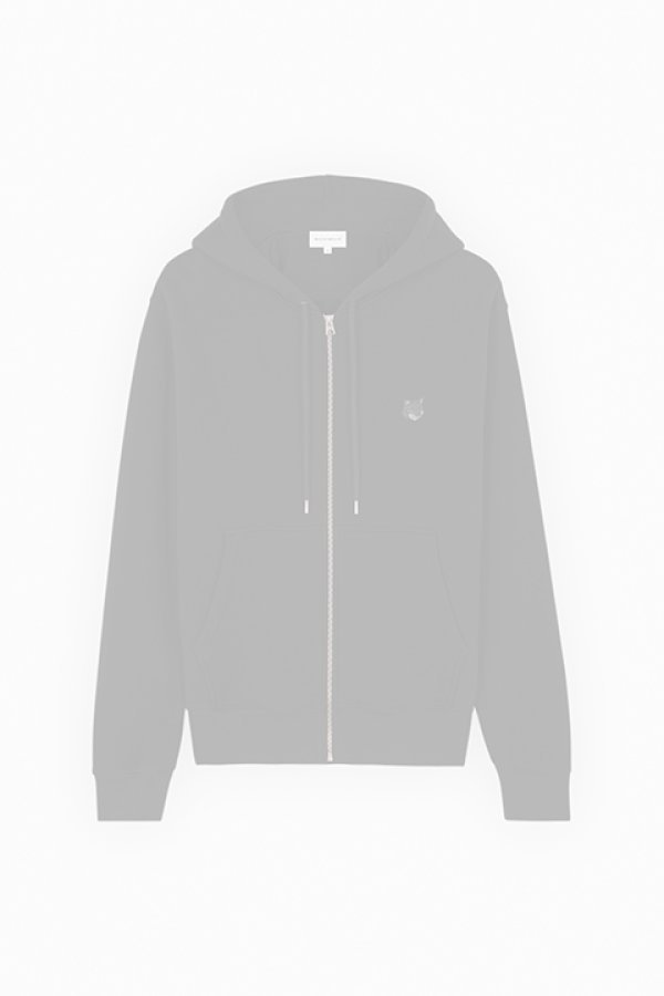 画像1:   MAISON KITSUNE メゾンキツネ ボールド フォックスヘッド パッチ コンフォート ジップ パーカー {-BDA}  :MM00714KM0307P199  (1)
