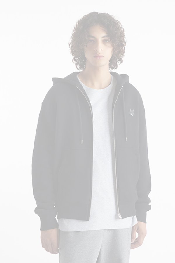 画像4:   MAISON KITSUNE メゾンキツネ ボールド フォックスヘッド パッチ コンフォート ジップ パーカー {-BDA}  :MM00714KM0307P199  (4)