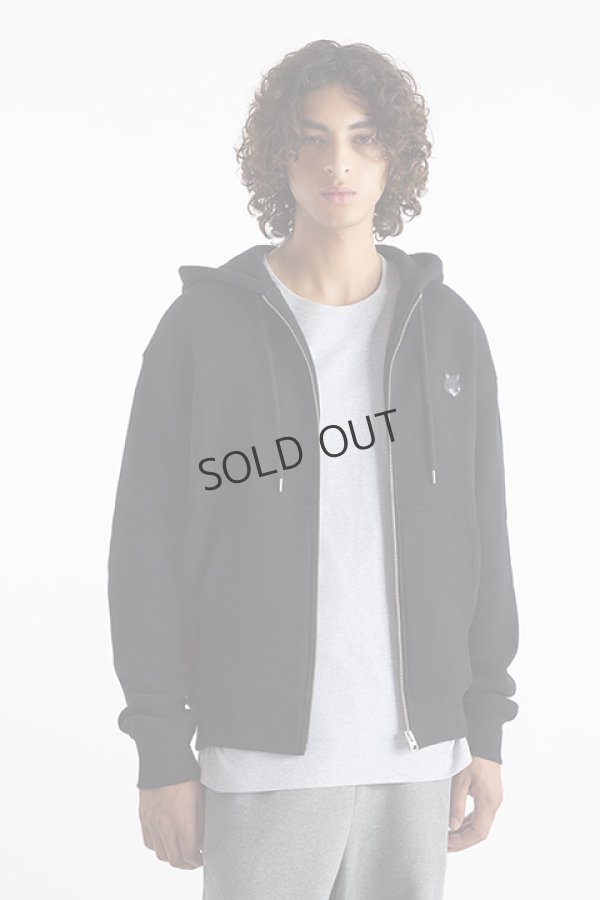画像4: MAISON KITSUNE メゾンキツネ ボールド フォックスヘッド パッチ コンフォート ジップ パーカー{-BDA} (4)